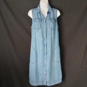DENIM SUMMER DRESS -- TENCEL LYOCELL/LINEN FABRIC